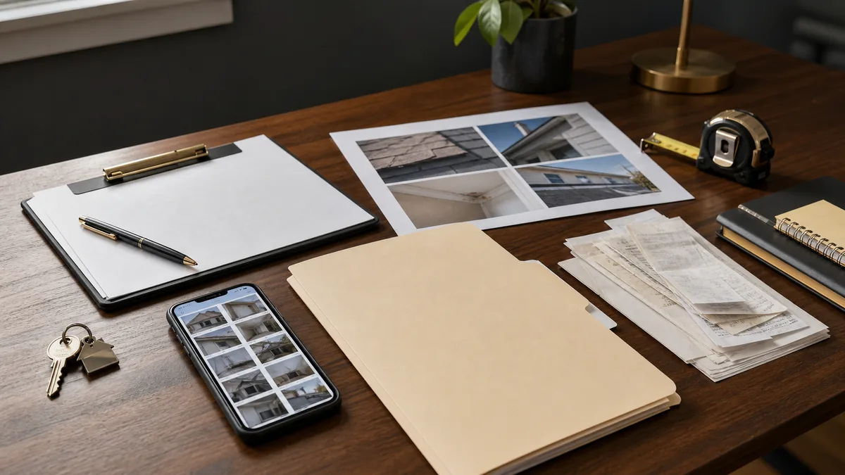 Organized Nevada property claim photographs with room labels, context, and detail